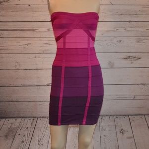 Say What Red Stripe Form Fitting Strapless DressXL